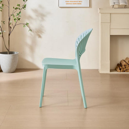 Set de 4 Sillas Paraíso, Color Azul Claro, con Espaldar y Diseño Moderno