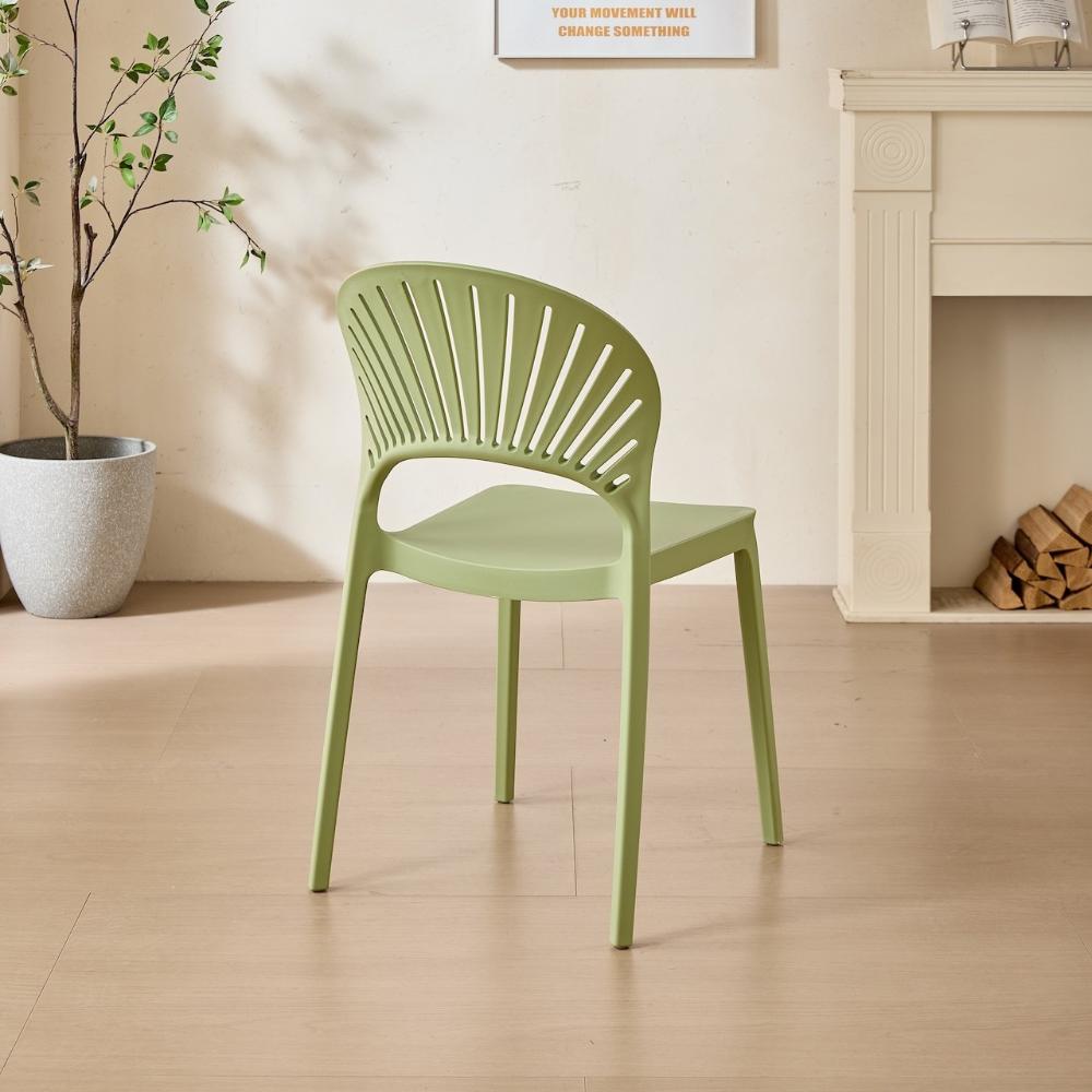 Set de 2 Sillas Paraíso, Color Verde, con Espaldar y Diseño Moderno