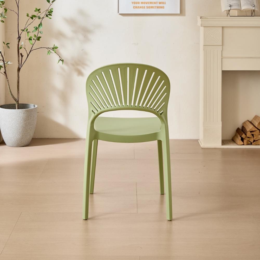 Set de 2 Sillas Paraíso, Color Verde, con Espaldar y Diseño Moderno