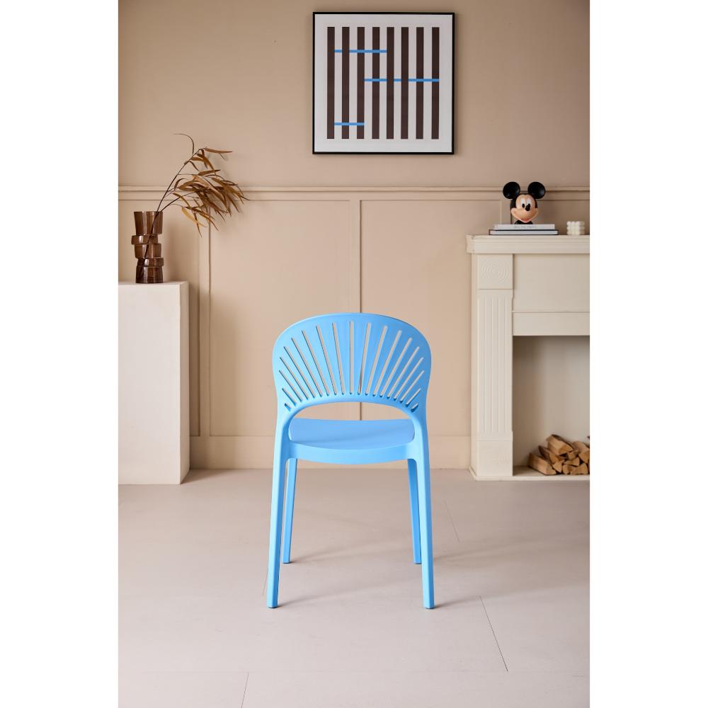 Set de 2 Sillas Paraíso, Color Azul, con Espaldar y Diseño Moderno