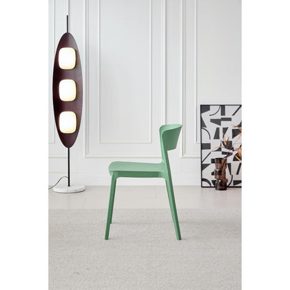Silla Mónaco, Color Verde Oliva, con Espaldar y Diseño Moderno, detalle