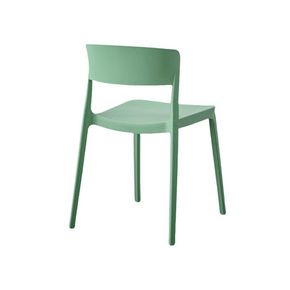 Silla Mónaco, Color Verde Oliva, con Espaldar y Diseño Moderno, vista lateral