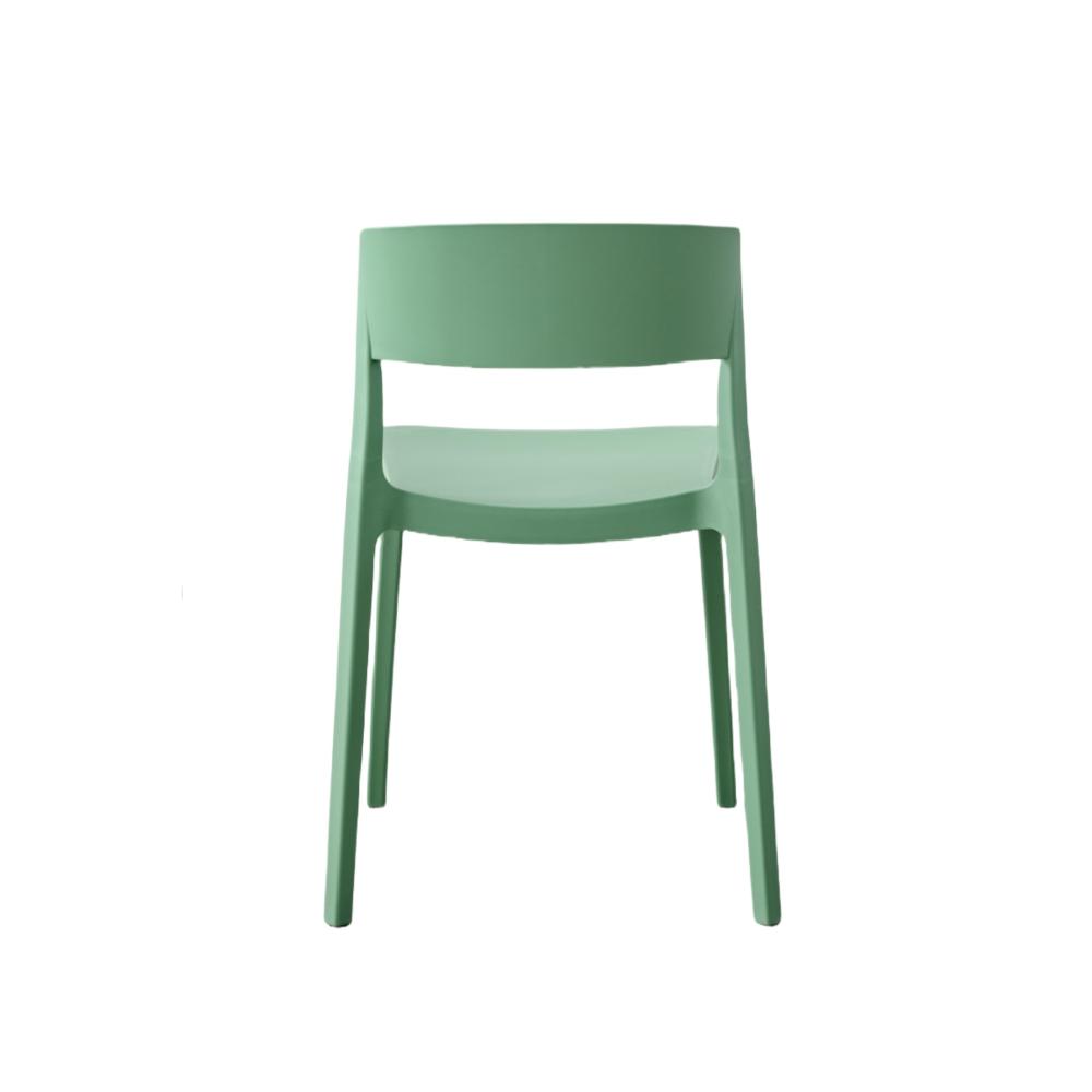 Silla Mónaco, Color Verde Oliva, con Espaldar y Diseño Moderno, detalle