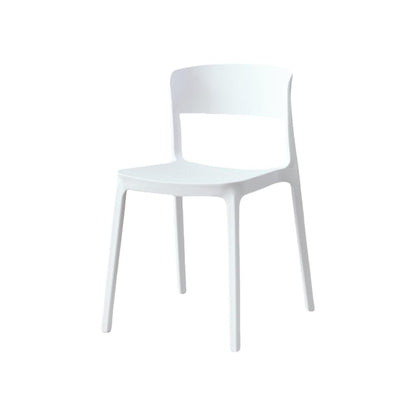 Set de 2 Sillas Mónaco, Color Blanco, con Espaldar y Diseño Moderno, detalle de acabado