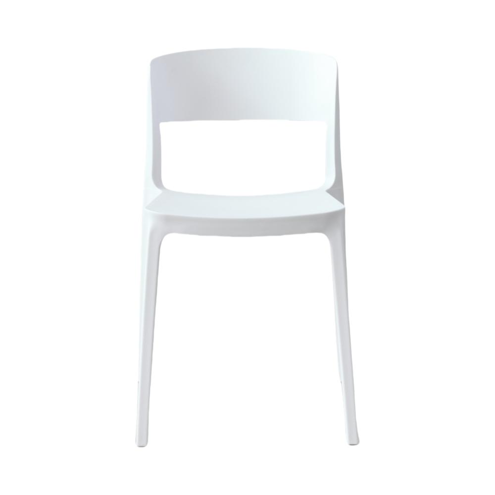 Set de 2 Sillas Mónaco, Color Blanco, con Espaldar y Diseño Moderno, vista superior