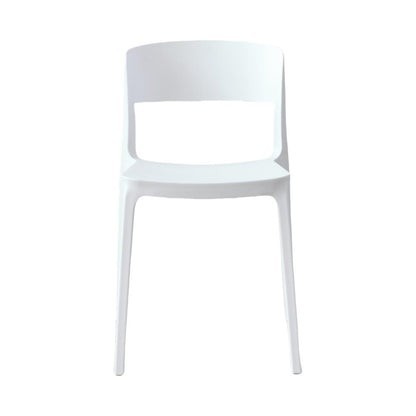 Set de 2 Sillas Mónaco, Color Blanco, con Espaldar y Diseño Moderno, vista superior