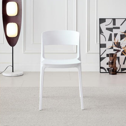 Set de 2 Sillas Mónaco, Color Blanco, con Espaldar y Diseño Moderno, detalle