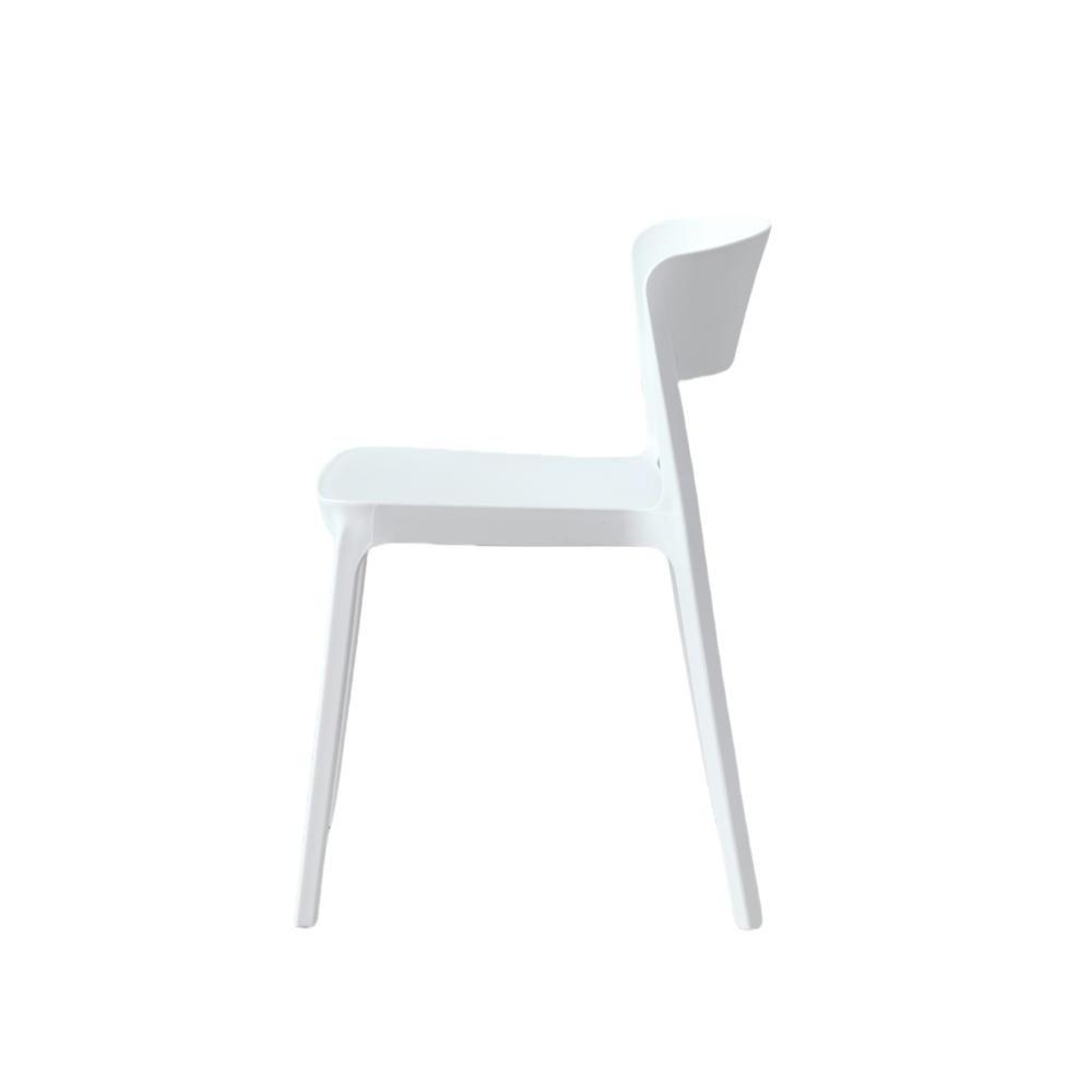 Set de 2 Sillas Mónaco, Color Blanco, con Espaldar y Diseño Moderno, abierto