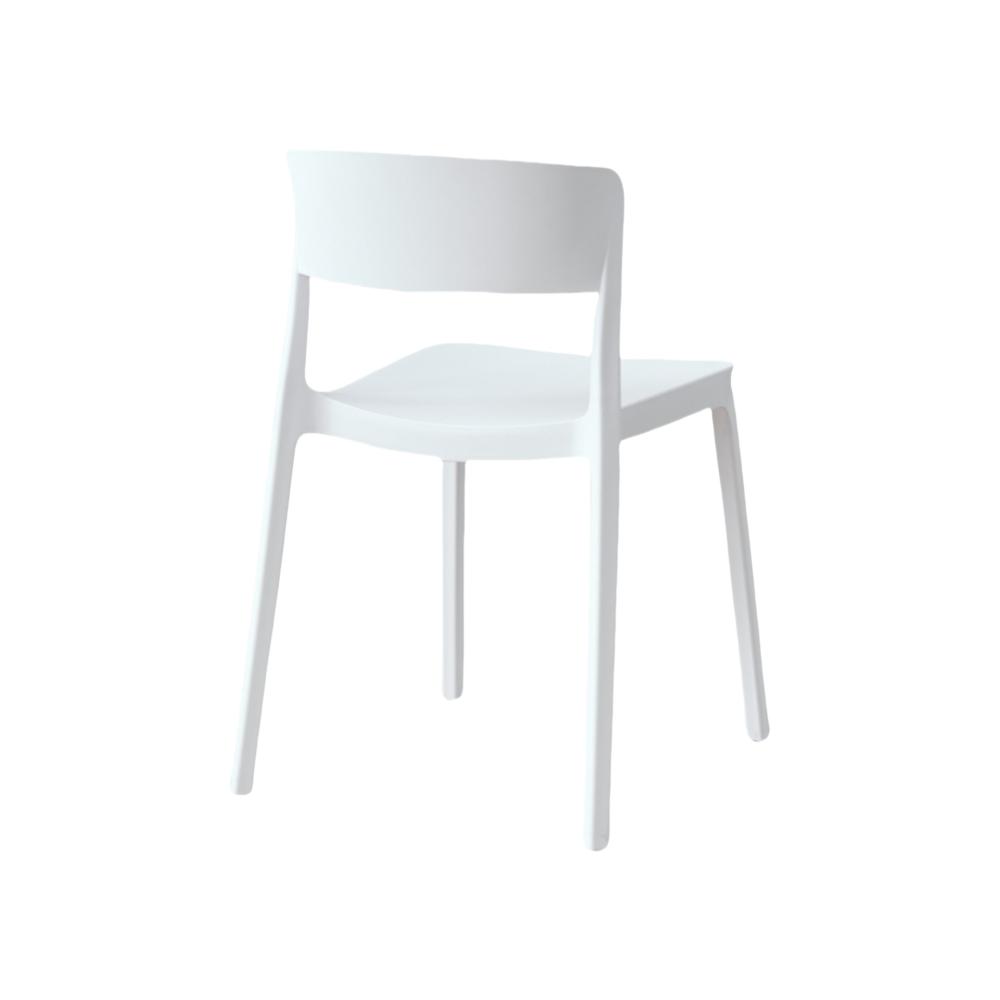 Set de 2 Sillas Mónaco, Color Blanco, con Espaldar y Diseño Moderno, detalle interior