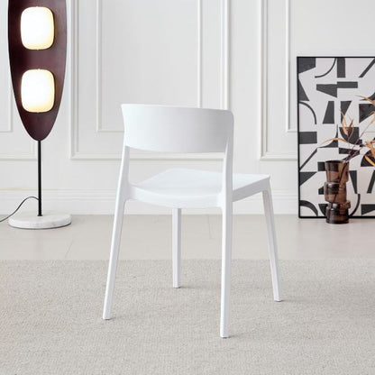 Set de 2 Sillas Mónaco, Color Blanco, con Espaldar y Diseño Moderno, en ambiente