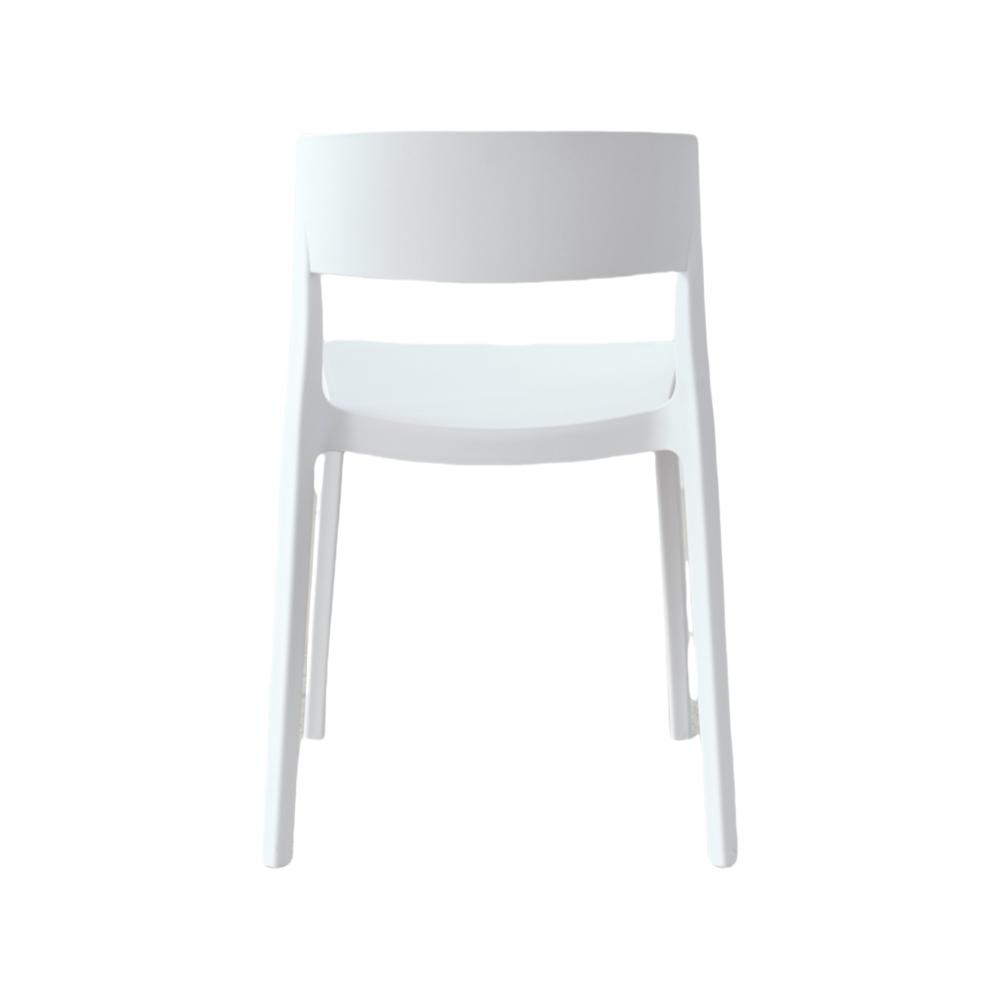 Set de 2 Sillas Mónaco, Color Blanco, con Espaldar y Diseño Moderno, vista en perspectiva