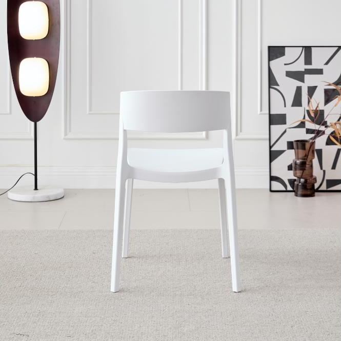 Set de 2 Sillas Mónaco, Color Blanco, con Espaldar y Diseño Moderno, medidas