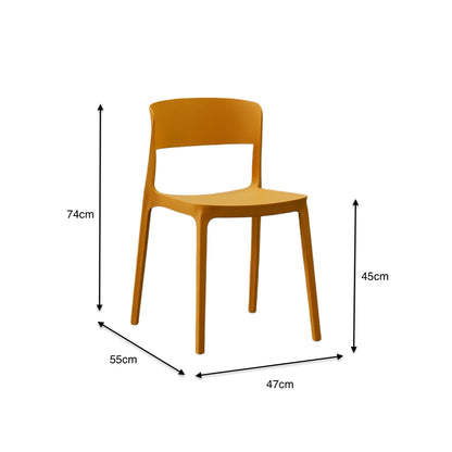 Silla Mónaco, Color Naranja, Diseño Moderno