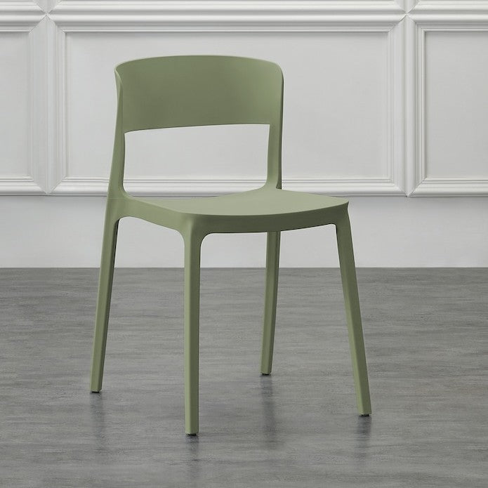 Silla Mónaco, Color Verde, con Espaldar y Diseño Moderno