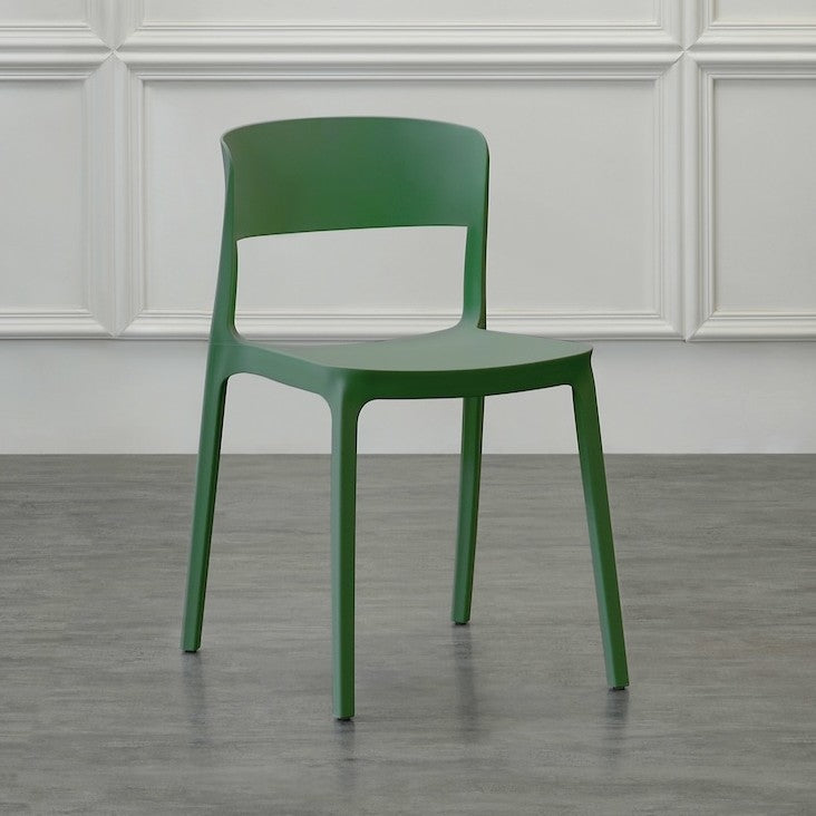 Set de 4 Sillas Mónaco, Color Verde Olivo, con Espaldar y Diseño Moderno