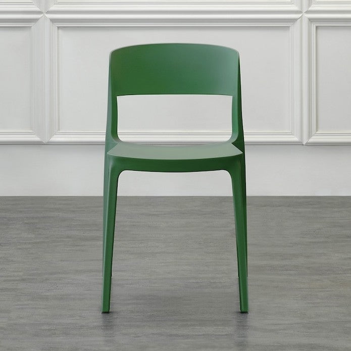 Set de 4 Sillas Mónaco, Color Verde Olivo, con Espaldar y Diseño Moderno