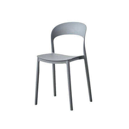 Comedor nórdico gris oscuro con mesa redonda y 4 sillas - detalle
