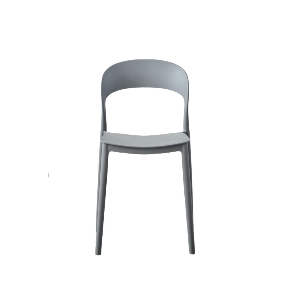 Set de 2 Sillas Patrick, Color Gris Oscuro, con Espaldar y Diseño Moderno