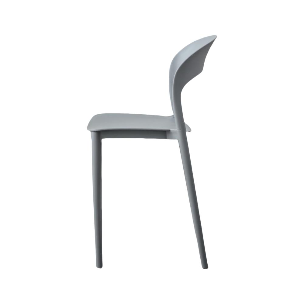 Set de 2 Sillas Patrick, Color Gris Oscuro, con Espaldar y Diseño Moderno