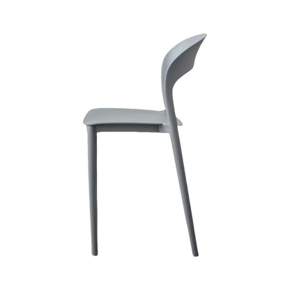 Set de 2 Sillas Patrick, Color Gris Oscuro, con Espaldar y Diseño Moderno