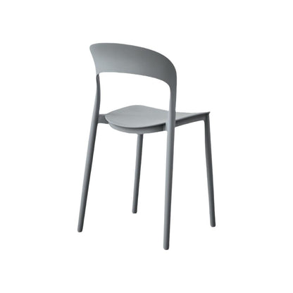 Comedor nórdico gris oscuro con mesa redonda y 4 sillas - en ambiente