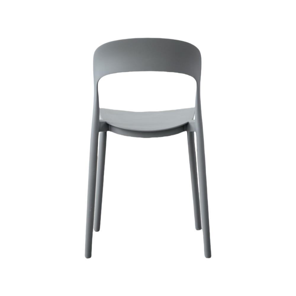 Set de 2 Sillas Patrick, Color Gris Oscuro, con Espaldar y Diseño Moderno