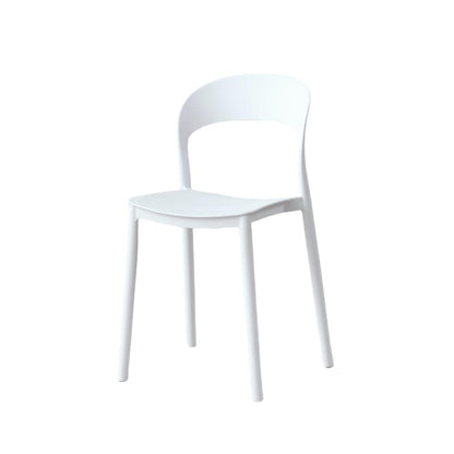 Combo Aura, Incluye Comedor y 4 Sillas con Espaldar Color Blanco grafito, vista posterior