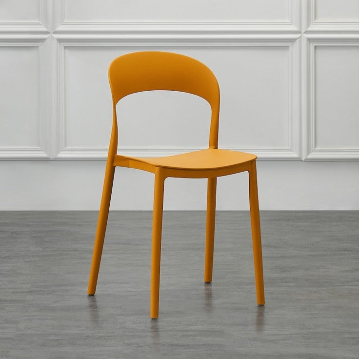 Set de 2 Sillas Patrick, Color Naranja, con Espaldar y Diseño Moderno
