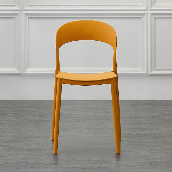 Silla Patrick, Color Naranja, con Espaldar y Diseño Moderno