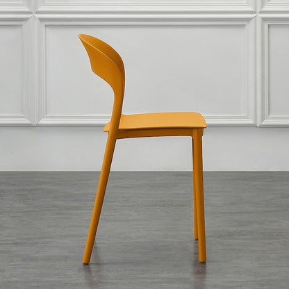 Set de 2 Sillas Patrick, Color Naranja, con Espaldar y Diseño Moderno