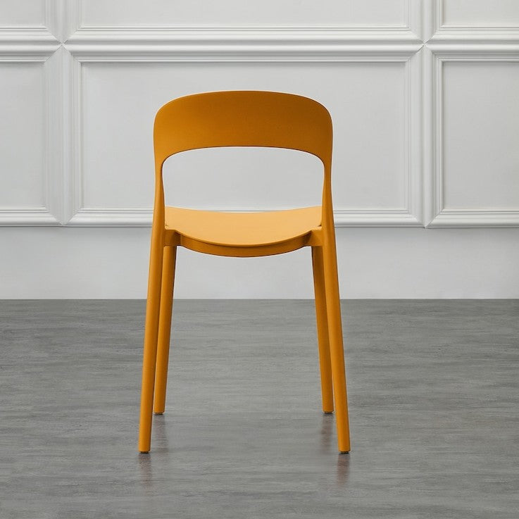 Silla Patrick, Color Naranja, con Espaldar y Diseño Moderno