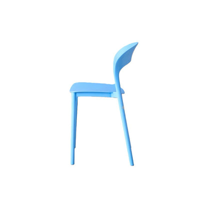 Set de 2 Sillas Patrick, Color Azul, con Espaldar y Diseño Moderno