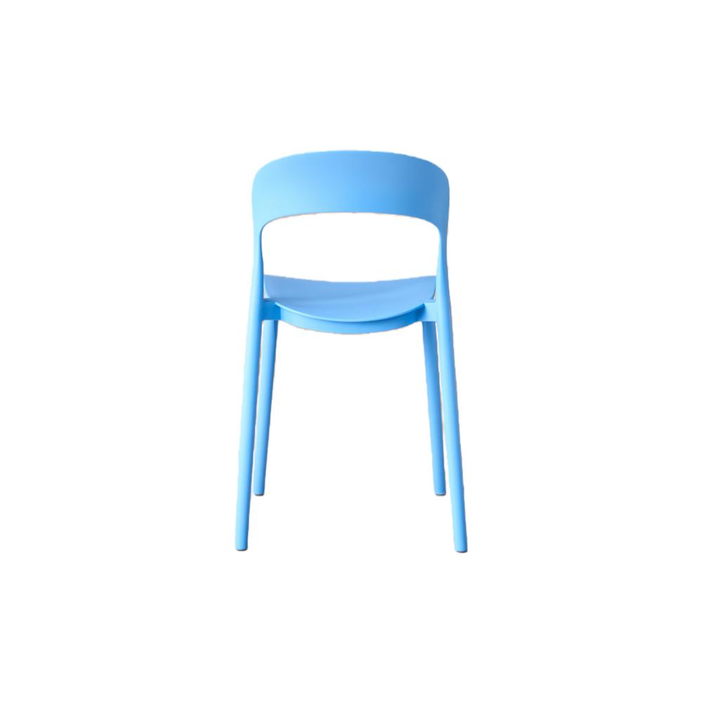 Set de 2 Sillas Patrick, Color Azul, con Espaldar y Diseño Moderno