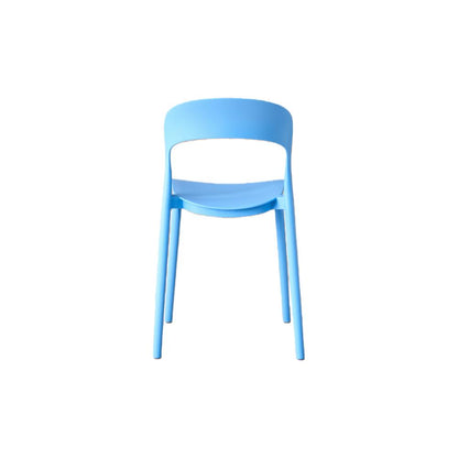 Set de 4 Sillas Patrick, Color Azul, con Espaldar y Diseño Moderno