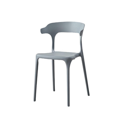 Silla Elena, Color Gris Oscuro, con Espaldar y Diseño Moderno, en ambiente