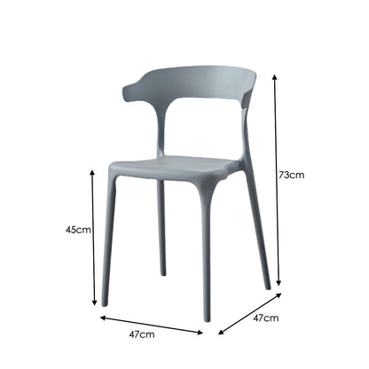 Silla Elena, Color Gris Oscuro, con Espaldar y Diseño Moderno, detalle interior