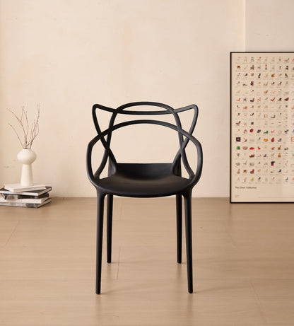 Juego de Comedor Luxe · Mesa Redonda + 2 Sillas · Negro