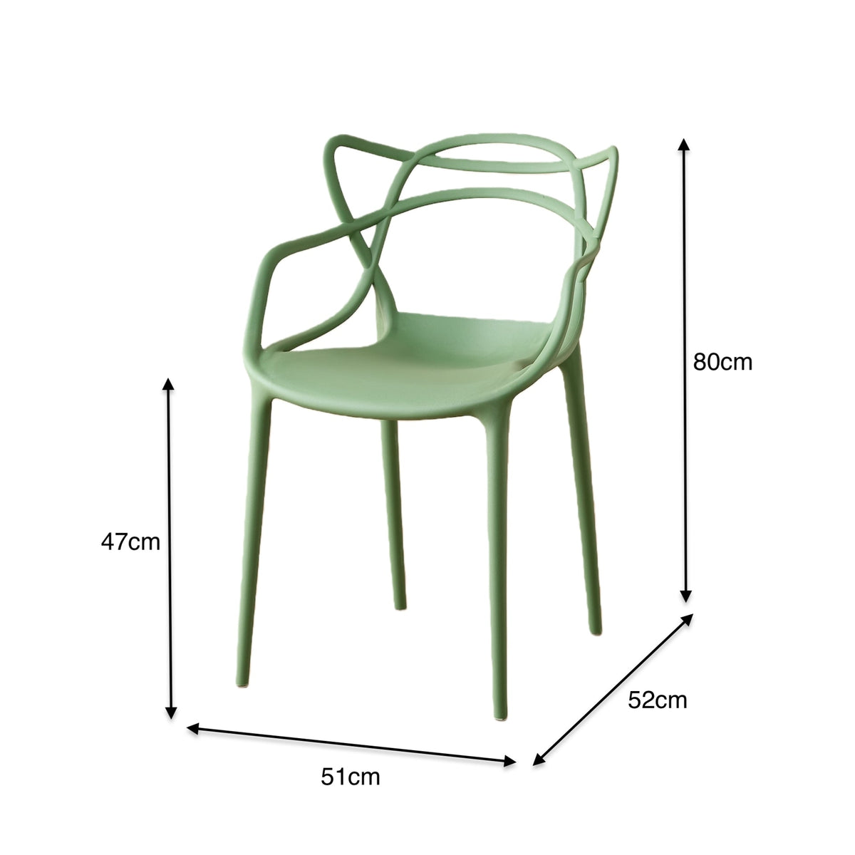 Juego de Comedor Oak · Mesa Redonda + 4 Sillas · Verde