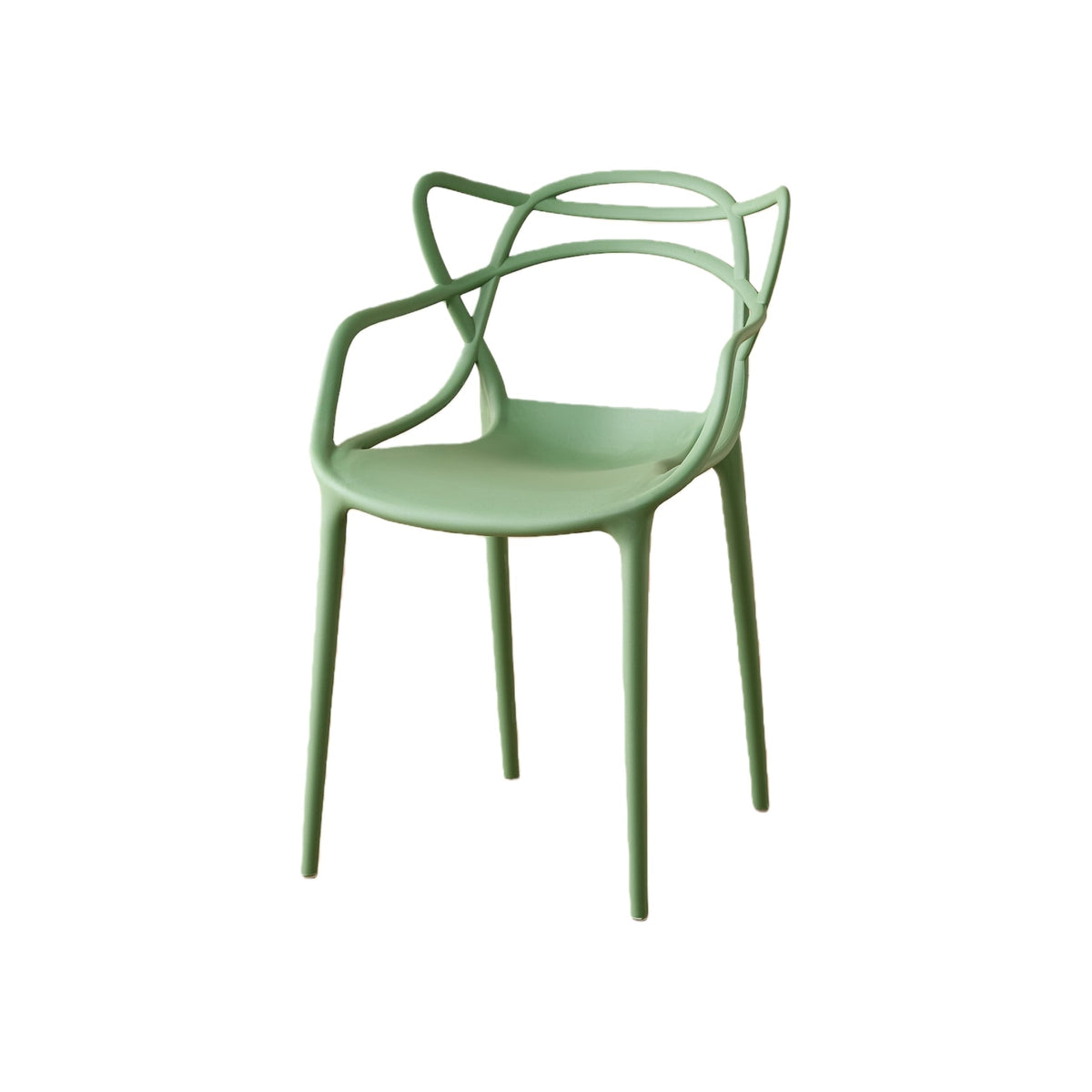 Juego de Comedor Oak · Mesa Redonda + 4 Sillas · Verde
