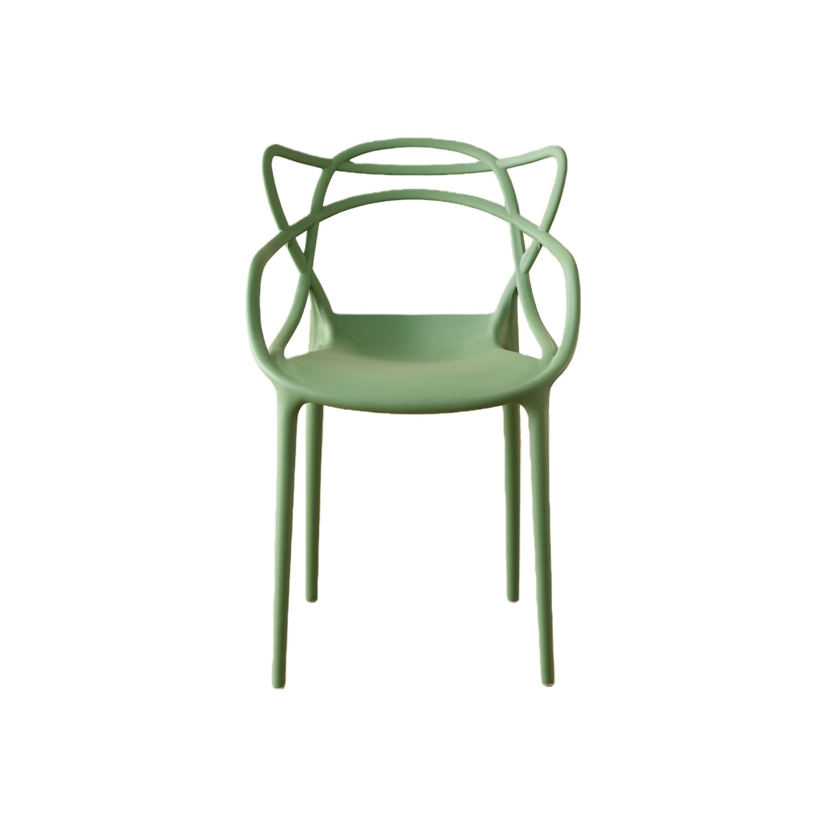 Set de 4 Sillas Palermo, Color Verde, con Espaldar y Diseño Moderno