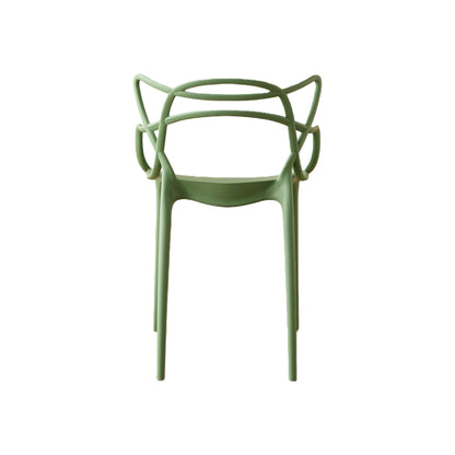 Set de 4 Sillas Palermo, Color Verde, con Espaldar y Diseño Moderno
