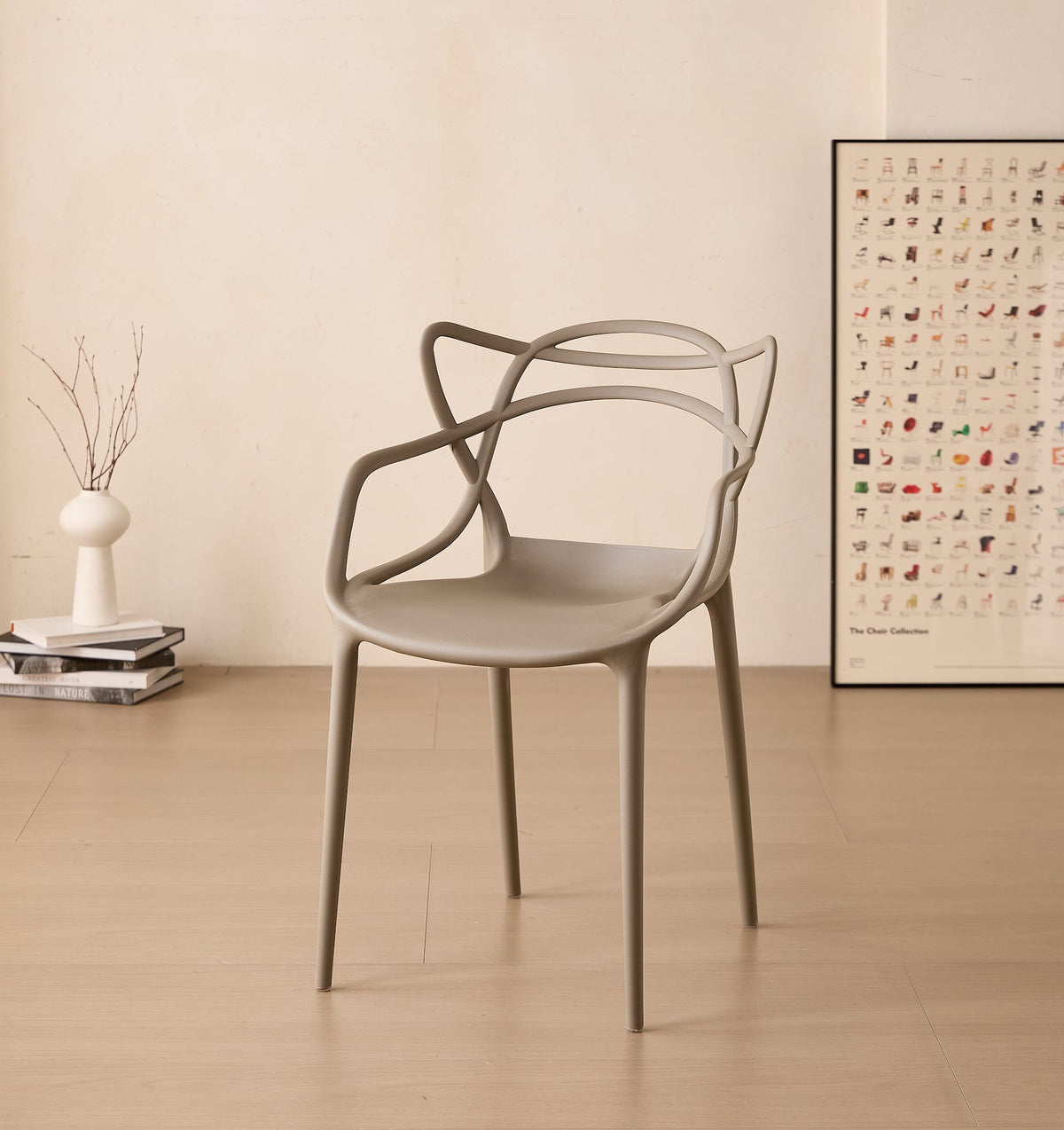 Set de 2 Sillas Palermo, Color Taupe, con Espaldar y Diseño Moderno