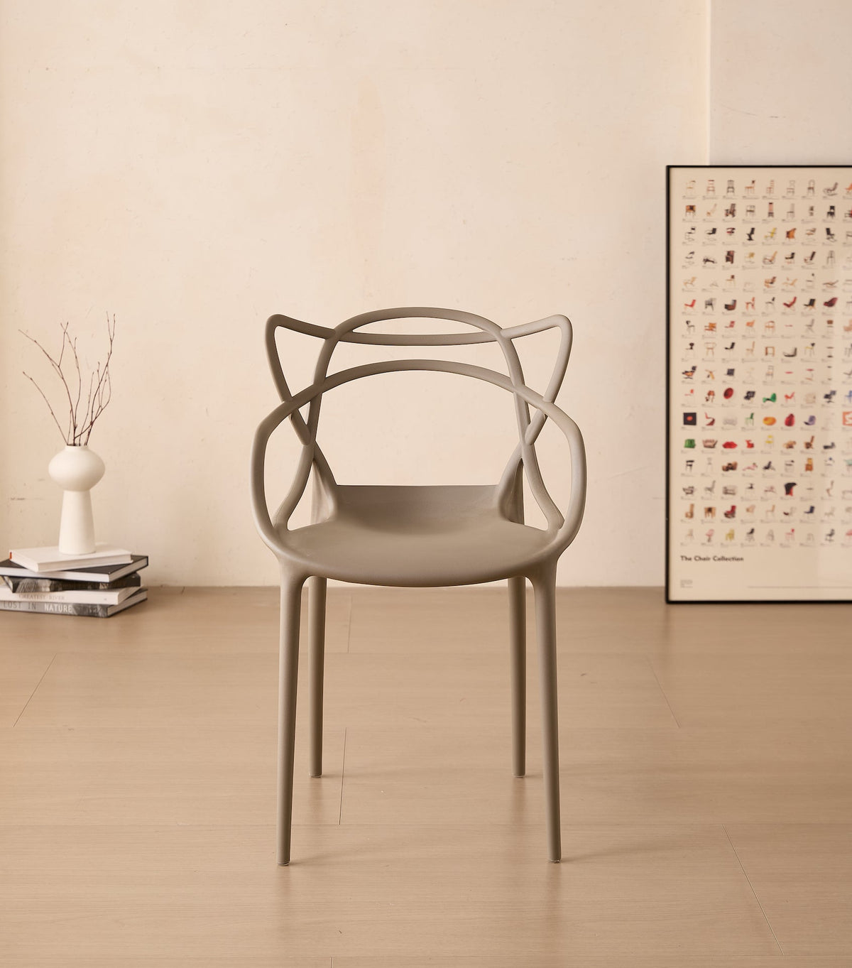 Set de 2 Sillas Palermo, Color Taupe, con Espaldar y Diseño Moderno