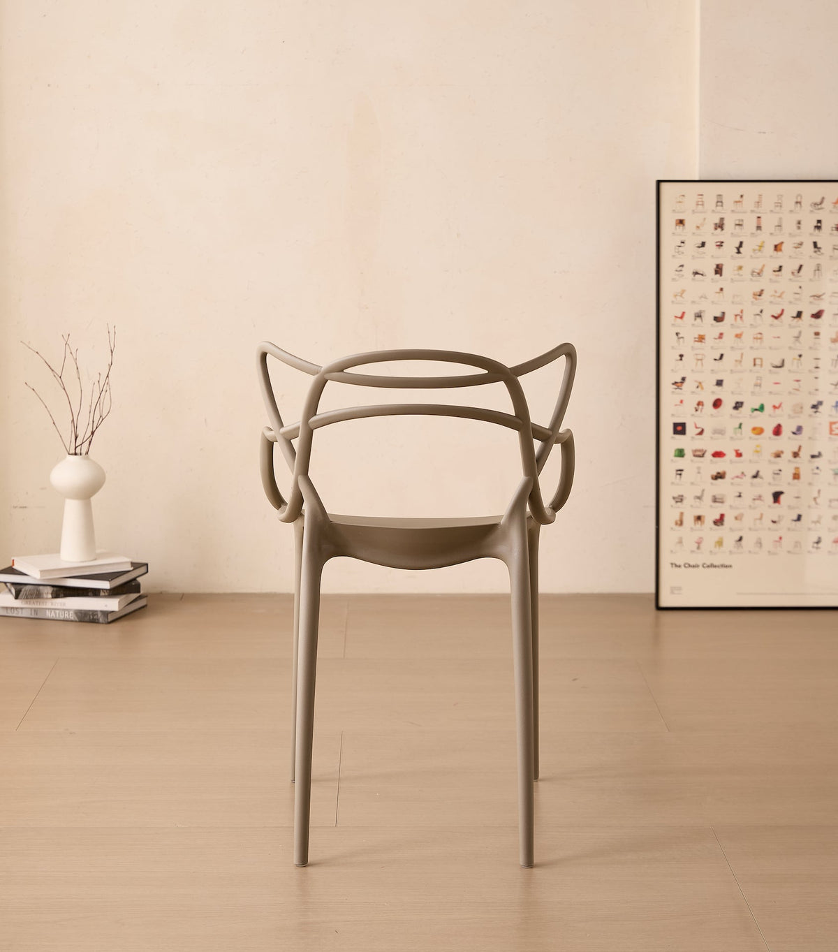 Set de 2 Sillas Palermo, Color Taupe, con Espaldar y Diseño Moderno