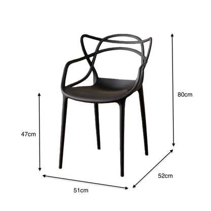 Juego de Comedor Luxe · Mesa Redonda + 2 Sillas · Negro