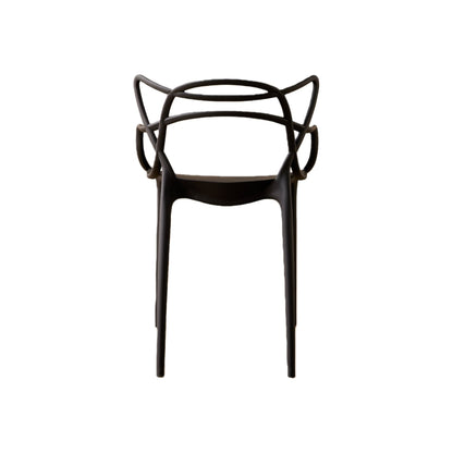 Set de 2 Sillas Palermo, Color Negro, con Espaldar y Diseño Moderno