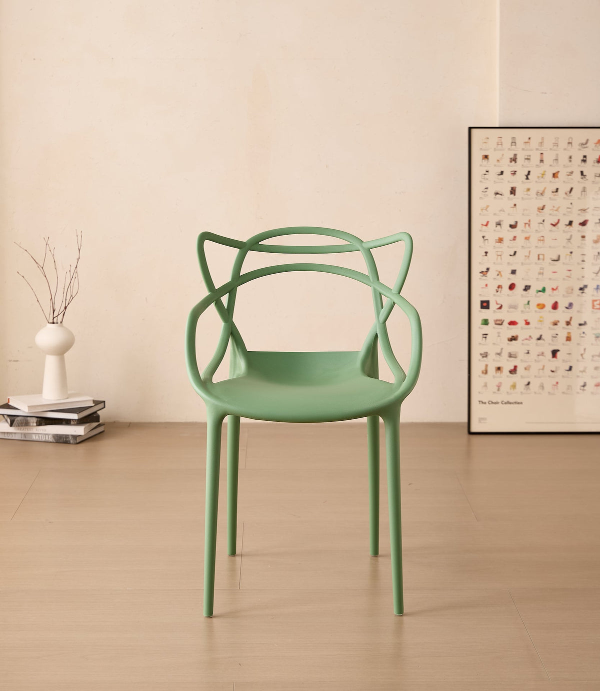 Set de 2 Sillas Palermo, Color Verde, con Espaldar y Diseño Moderno
