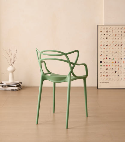 Set de 2 Sillas Palermo, Color Verde, con Espaldar y Diseño Moderno