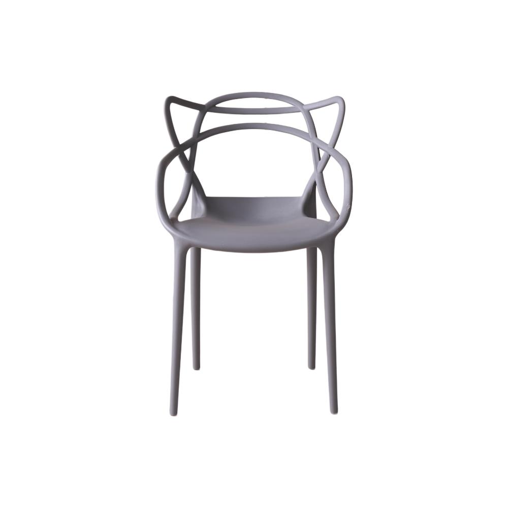 Silla Palermo, Color Gris, con Espaldar y Diseño Moderno