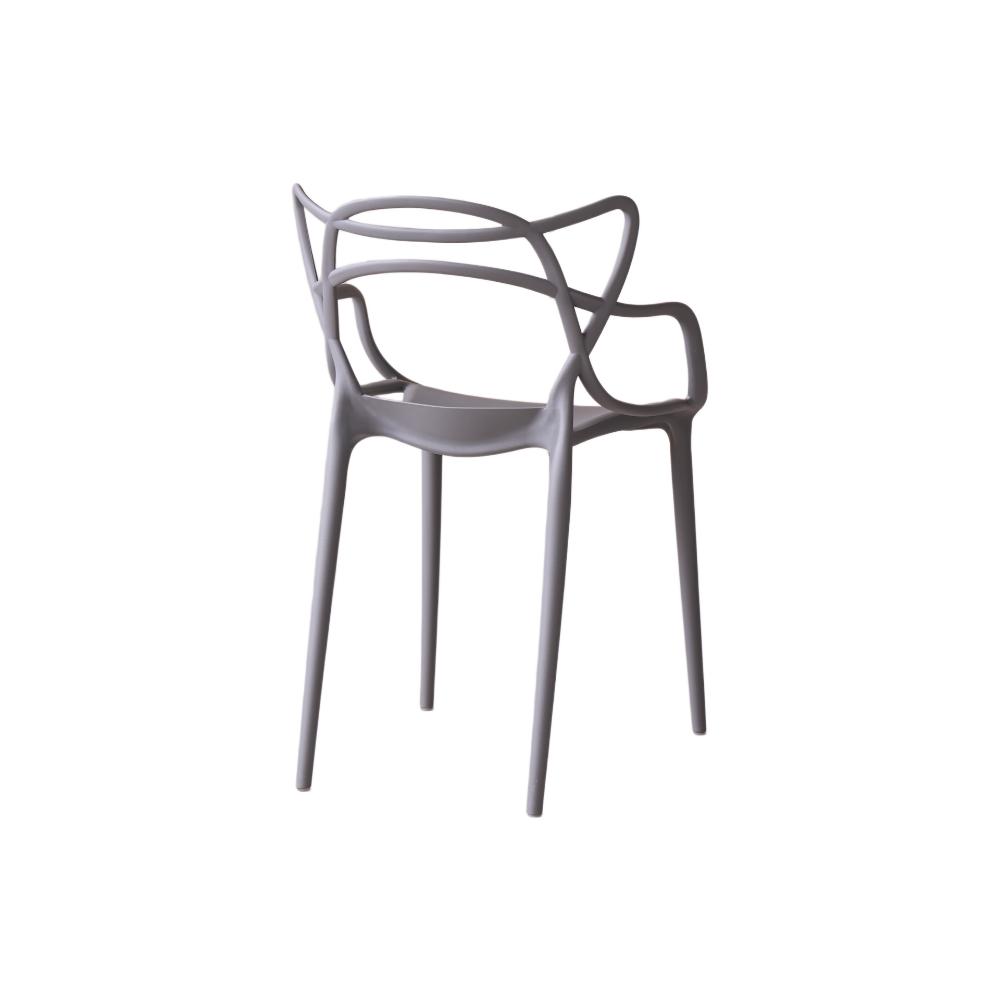 Silla Palermo, Color Gris, con Espaldar y Diseño Moderno